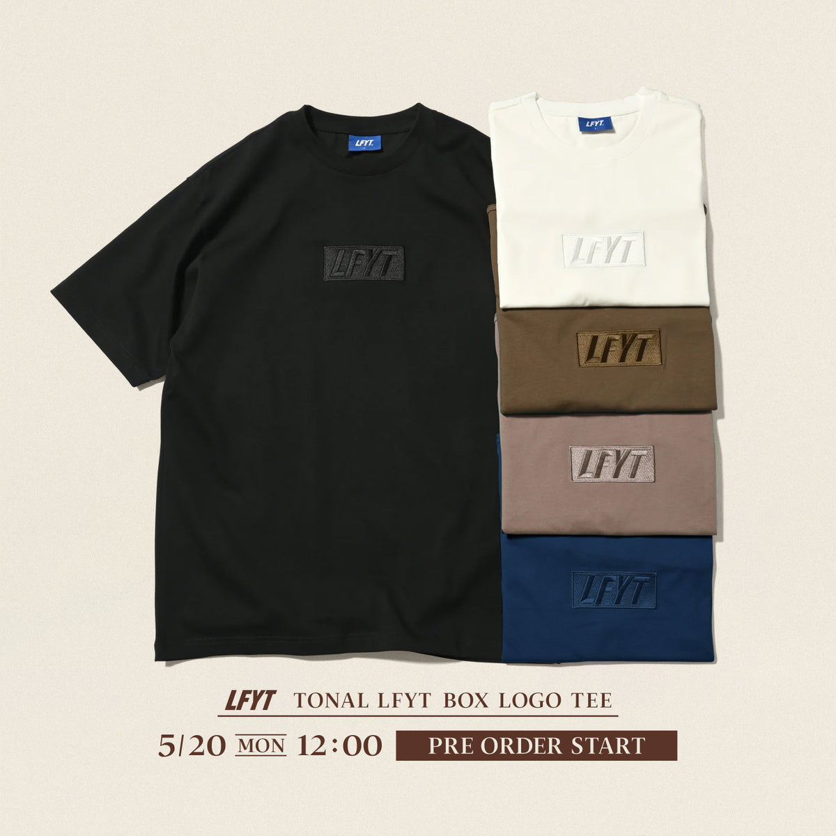 受注予約:7月中頃より発送】LFYT TONAL LFYT BOX LOGO TEE LE240110