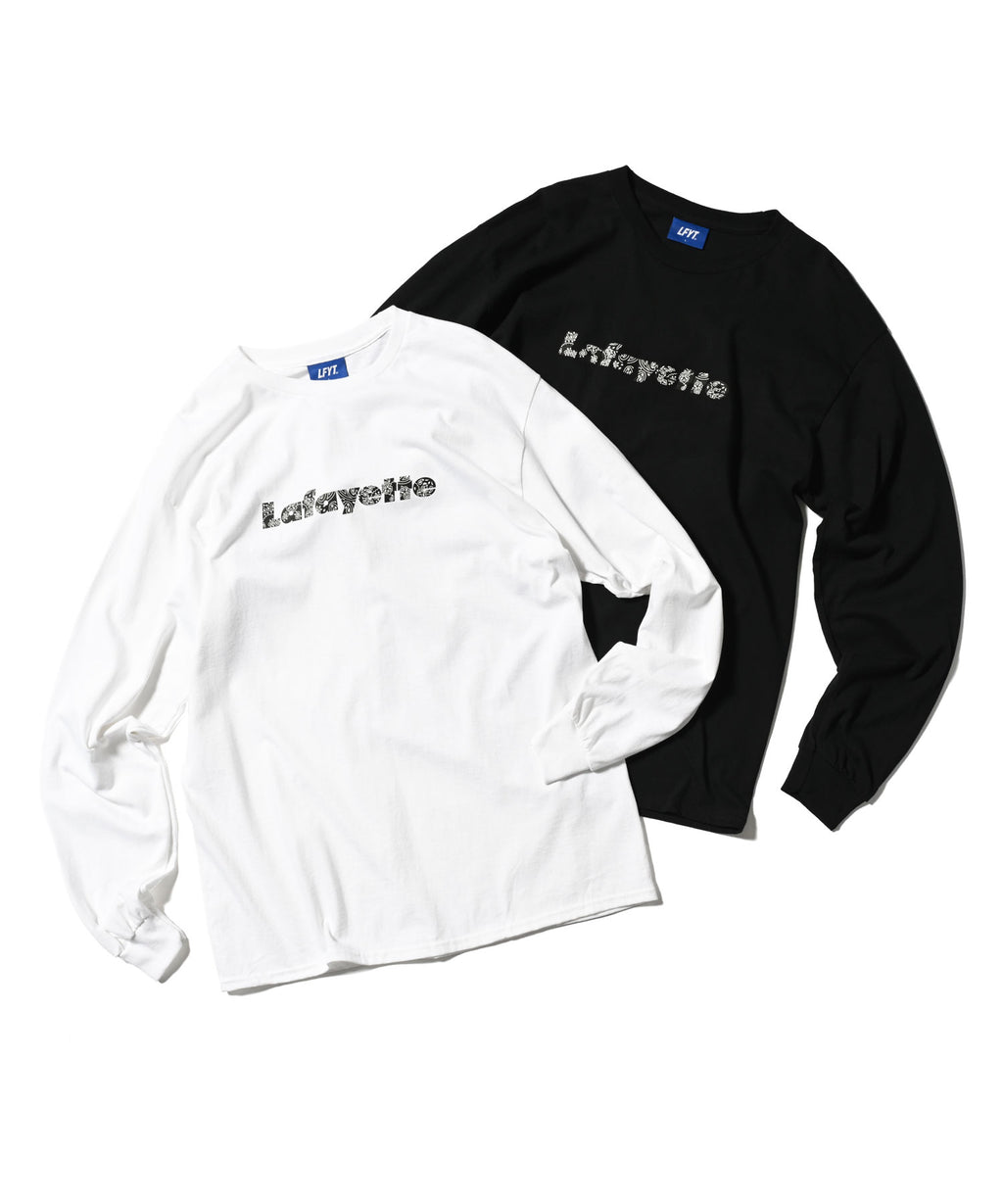 【受注予約 : 10月上旬頃より順次発送】 LFYT BLACK PAISELY LOGO L/S TEE