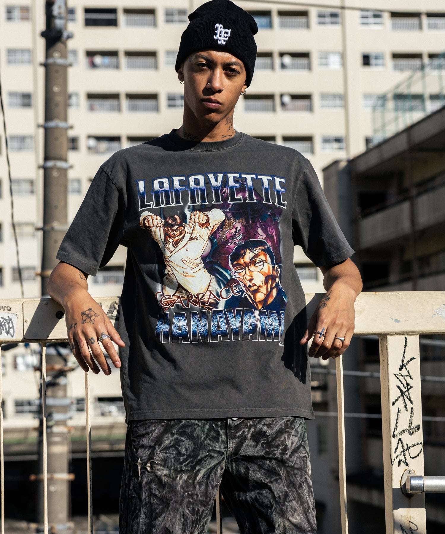 【受注予約:2025年2月上旬より順次発送】 LFYT × SNKRDUNK × GRAPPLER BAKI HANAYAMA KAORU TEE