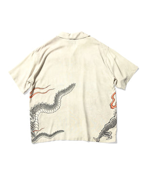 LFYT×THREE TIDES TATOO - ICHIBAY DRAGON S/S OPEN COLLAR SHIRT LE240202