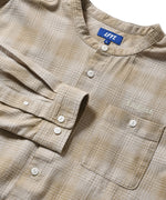 LFYT - NEP TWILL CHECK BAND COLLAR SHIRT LA250202