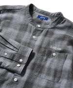LFYT - NEP TWILL CHECK BAND COLLAR SHIRT LA250202