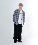 LFYT - NEP TWILL CHECK BAND COLLAR SHIRT LA250202