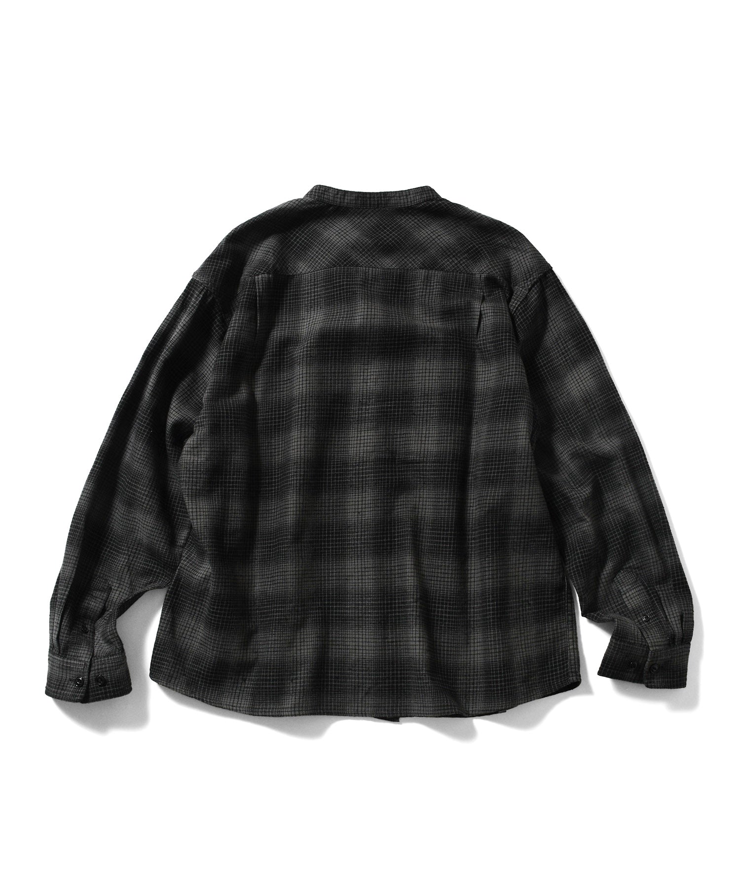 LFYT - NEP TWILL CHECK BAND COLLAR SHIRT LA250202
