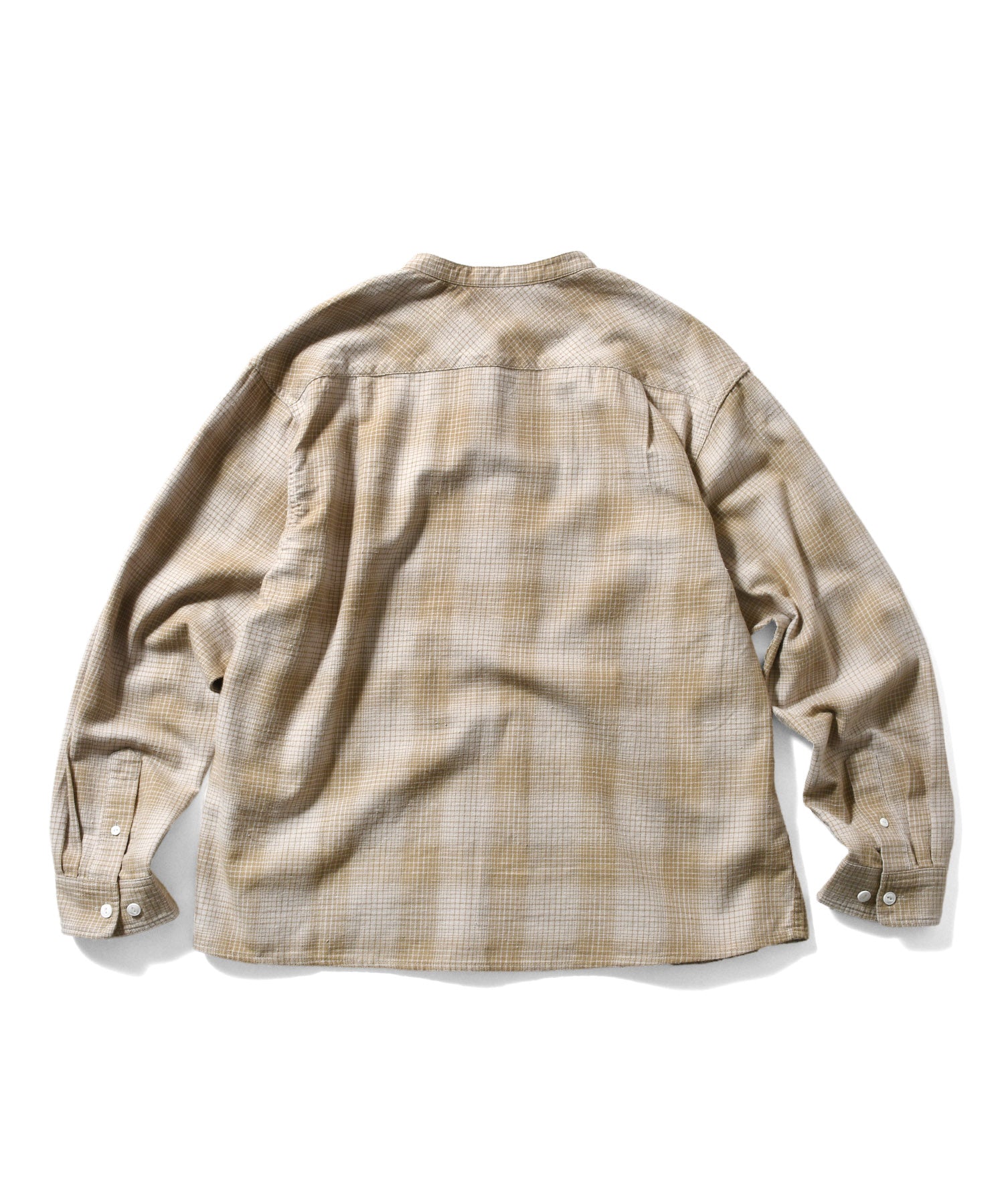 LFYT - NEP TWILL CHECK BAND COLLAR SHIRT LA250202