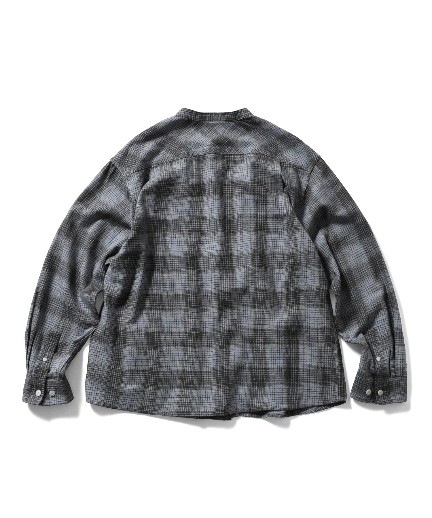 LFYT - NEP TWILL CHECK BAND COLLAR SHIRT LA250202