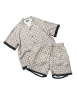 LFYT - ARABESQUE PATTERN OPEN COLLAR SHIRT LS260206