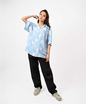 LFYT - ROSE OPEN COLLAR SHIRT LS260207