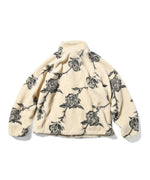 LFYT - ROSE ALLOVER PATTERNED FLEECE JACKET LA241008