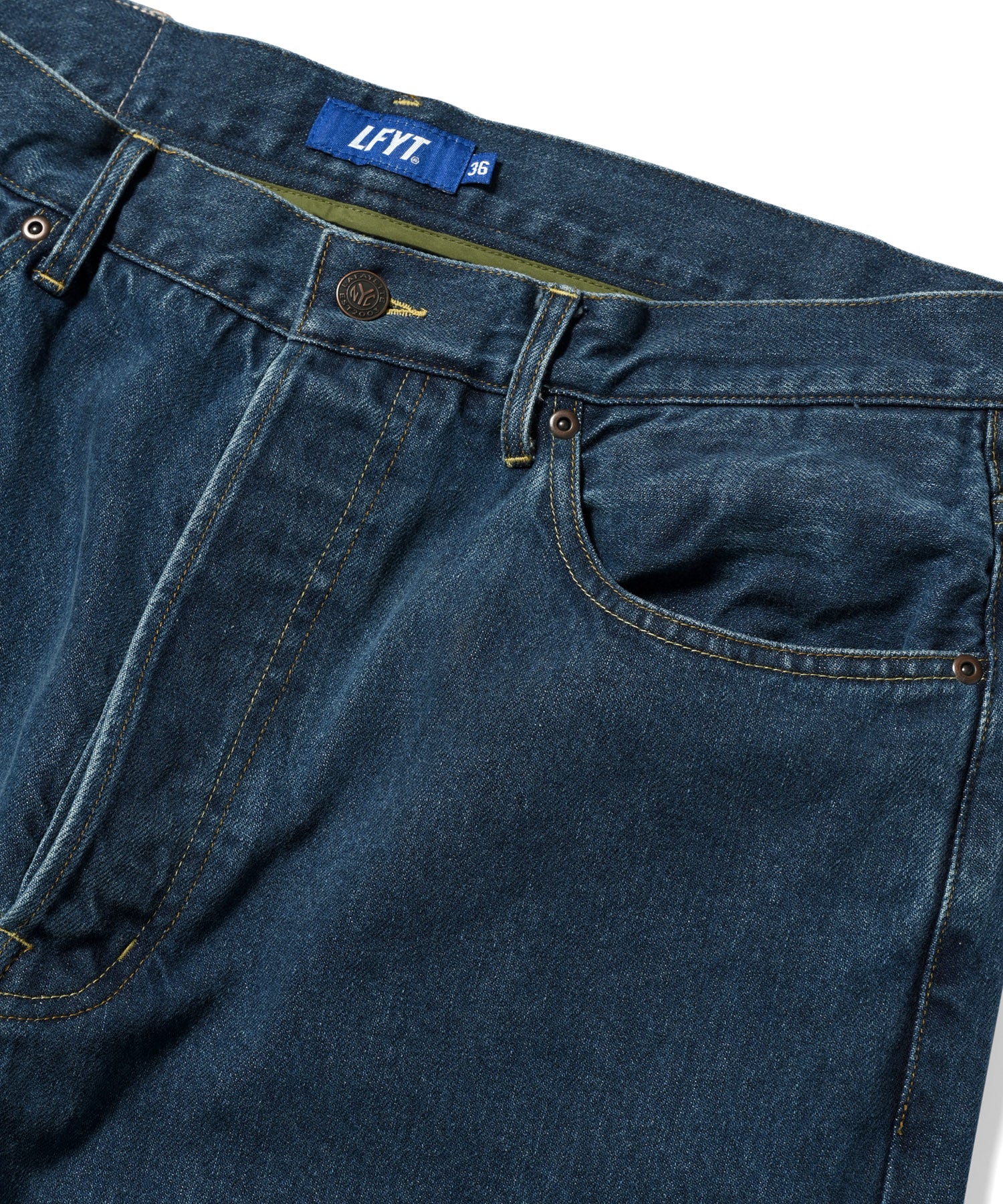 LFYT - 5 口袋水洗牛仔長褲 寬鬆版型 LA231103