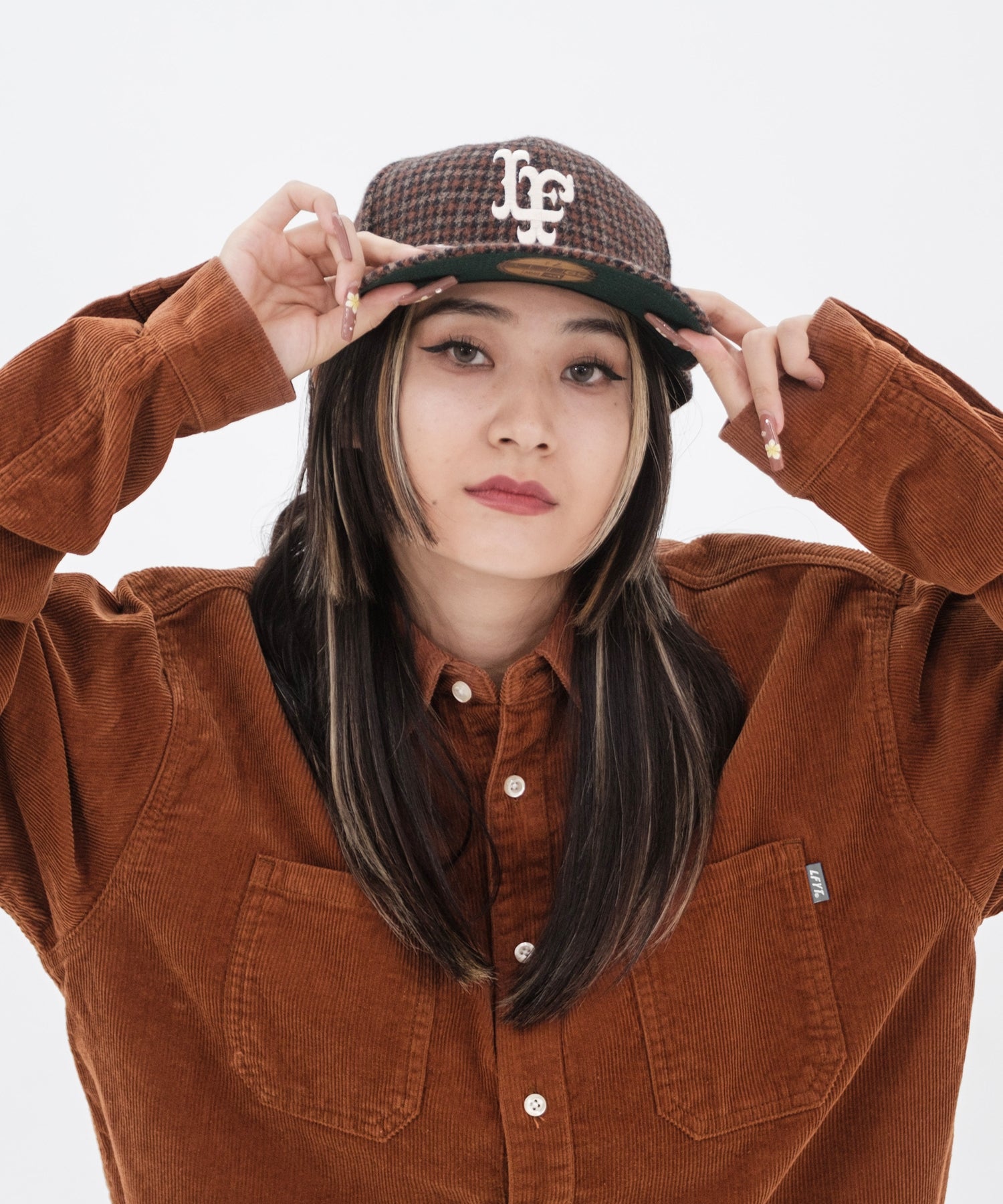 LFYT × NEW ERA - HOUNDSTOOTH 59FIFTY FITTED CAP LA251403