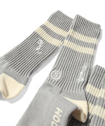 【2024年9月中旬頃より順次発送】LFYT × SAMPLES × FRUIT OF THE LOOM - US COTTON 3P SOCKS LE242103 HEATHER GRAY×NATURAL