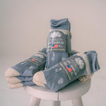 【2024年9月中旬頃より順次発送】LFYT × SAMPLES × FRUIT OF THE LOOM - US COTTON 3P SOCKS LE242103 HEATHER GRAY×NATURAL