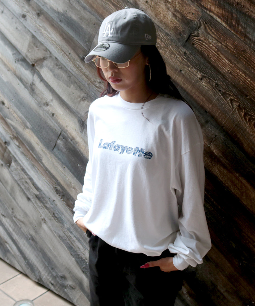 【受注予約 : 10月上旬頃より順次発送】 LFYT NAVY PAISELY LOGO L/S TEE