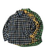 LFYT - SCRIPT LOGO PLAID FLANNEL SHIRT LA230204