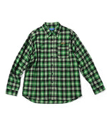 LFYT - SCRIPT LOGO PLAID FLANNEL SHIRT LA230204