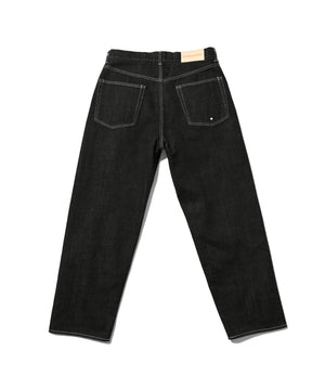 LFYT 5 口袋水洗牛仔長褲 寬鬆版型 白色縫線 LS231106