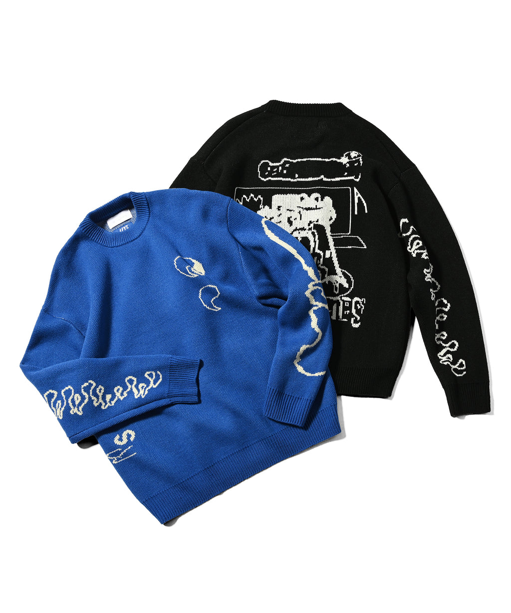 LFYT × SauRas Being - GRAPHIC SWEATER LA240402