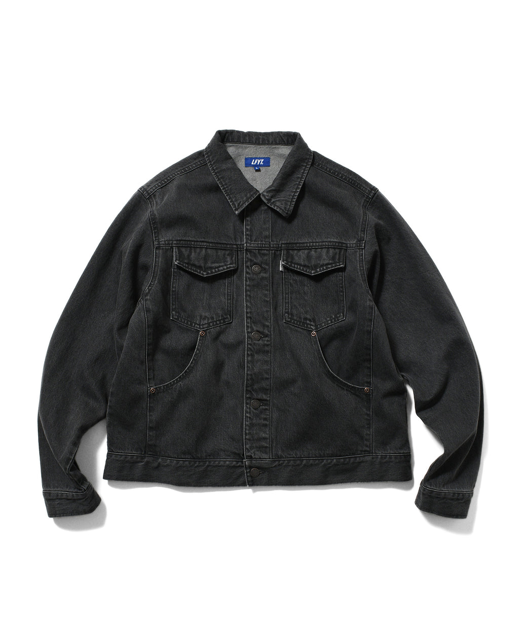 LFYT - BLACK DENIM TRUCKER JACKET LA261004