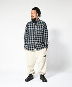 LFYT - SCRIPT LOGO PLAID FLANNEL SHIRT LA230204