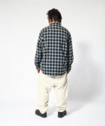 LFYT - SCRIPT LOGO PLAID FLANNEL SHIRT LA230204