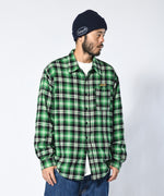 LFYT - SCRIPT LOGO PLAID FLANNEL SHIRT LA230204