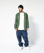 LFYT - SCRIPT LOGO PLAID FLANNEL SHIRT LA230204