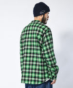 LFYT - SCRIPT LOGO PLAID FLANNEL SHIRT LA230204