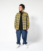 LFYT - SCRIPT LOGO PLAID FLANNEL SHIRT LA230204