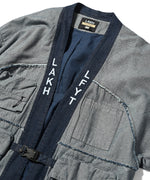 LFYT × LAKH - RECYCLED DENIM FUNCTIONAL KIMONO "REVERSE" PLK-LFYT BLUE