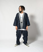 LFYT × LAKH - RECYCLED DENIM FUNCTIONAL TEN POCKETS CARGO PANTS "REGULAR" FTPC-LFYT NAVY