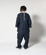 LFYT × LAKH - RECYCLED DENIM FUNCTIONAL TEN POCKETS CARGO PANTS "REGULAR" FTPC-LFYT NAVY