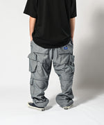 LFYT × LAKH - RECYCLED DENIM FUNCTIONAL TEN POCKETS CARGO PANTS "REVERSE" FTPC-LFYT BLUE