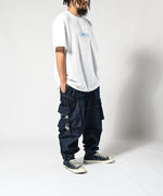 LFYT × LAKH - RECYCLED DENIM FUNCTIONAL TEN POCKETS CARGO PANTS "REGULAR" FTPC-LFYT NAVY