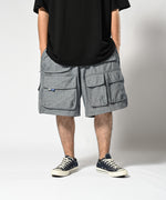 LFYT × LAKH - RECYCLED DENIM FUNCTIONAL TEN POCKETS CARGO SHORTS "REVERSE" SH-FTPC-LFYT BLUE