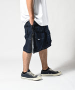 LFYT × LAKH - RECYCLED DENIM FUNCTIONAL TEN POCKETS CARGO SHORTS "REGULAR" SH-FTPC-LFYT NAVY