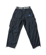 LFYT × LAKH - RECYCLED DENIM FUNCTIONAL TEN POCKETS CARGO PANTS "REGULAR" FTPC-LFYT NAVY