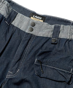 LFYT × LAKH - RECYCLED DENIM FUNCTIONAL TEN POCKETS CARGO PANTS "REGULAR" FTPC-LFYT NAVY