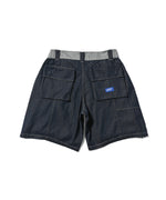 LFYT × LAKH - RECYCLED DENIM FUNCTIONAL TEN POCKETS CARGO SHORTS "REGULAR" SH-FTPC-LFYT NAVY