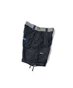 LFYT × LAKH - RECYCLED DENIM FUNCTIONAL TEN POCKETS CARGO SHORTS "REGULAR" SH-FTPC-LFYT NAVY