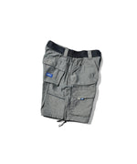 LFYT × LAKH - RECYCLED DENIM FUNCTIONAL TEN POCKETS CARGO SHORTS "REVERSE" SH-FTPC-LFYT BLUE