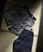 LFYT × LAKH - RECYCLED DENIM FUNCTIONAL TEN POCKETS CARGO SHORTS "REGULAR" SH-FTPC-LFYT NAVY