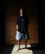 LFYT × LAKH - RECYCLED DENIM FUNCTIONAL TEN POCKETS CARGO SHORTS "REVERSE" SH-FTPC-LFYT BLUE