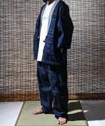 LFYT × LAKH - RECYCLED DENIM FUNCTIONAL TEN POCKETS CARGO PANTS "REGULAR" FTPC-LFYT NAVY