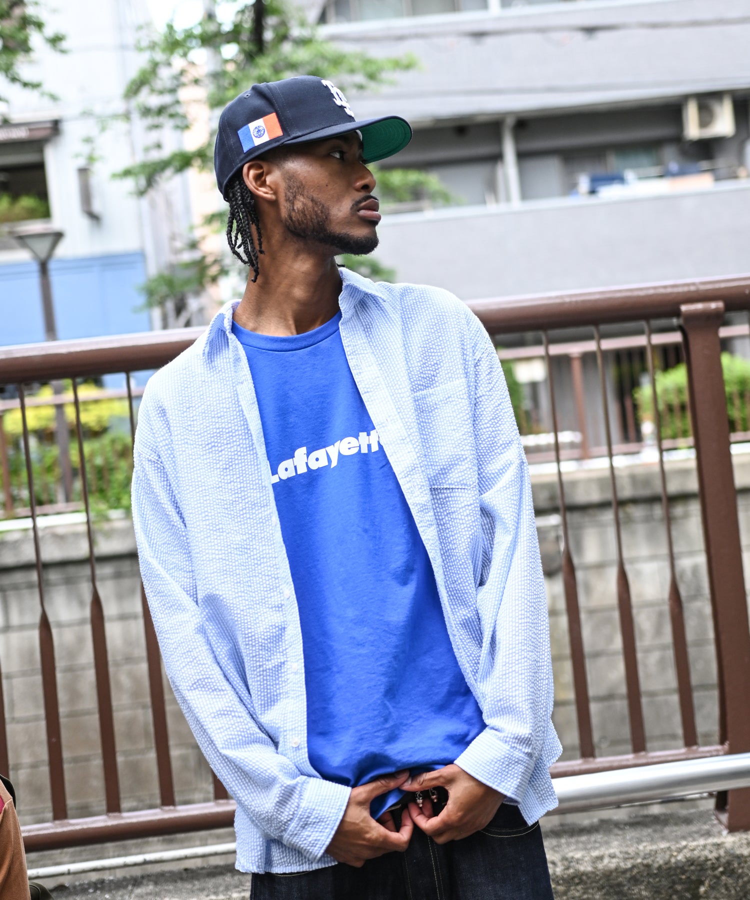 LFYT - Lafayette LOGO TEE -NY CITY FLAG LS240110