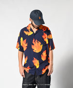 LFYT×僕のヒーローアカデミア - S/S SHIRT (エンデヴァー) NAVY LE230203