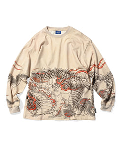 LFYT × THREE TIDES TATTOO - LF LOGO ICHIBAY DRAGON L/S TEE LE240102