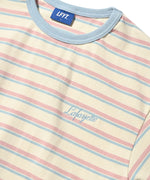 LFYT SCRIPT LOGO MULTI STRIPED TEE LS230122