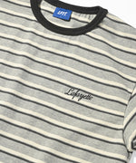 LFYT SCRIPT LOGO MULTI STRIPED TEE LS230122