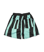 LFYT DISTORTED STRIPE MESH SHORTS LS231306